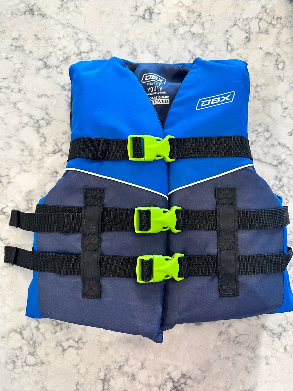 Youth Blue & Navy Kids Life Jacket 50-90 LBS